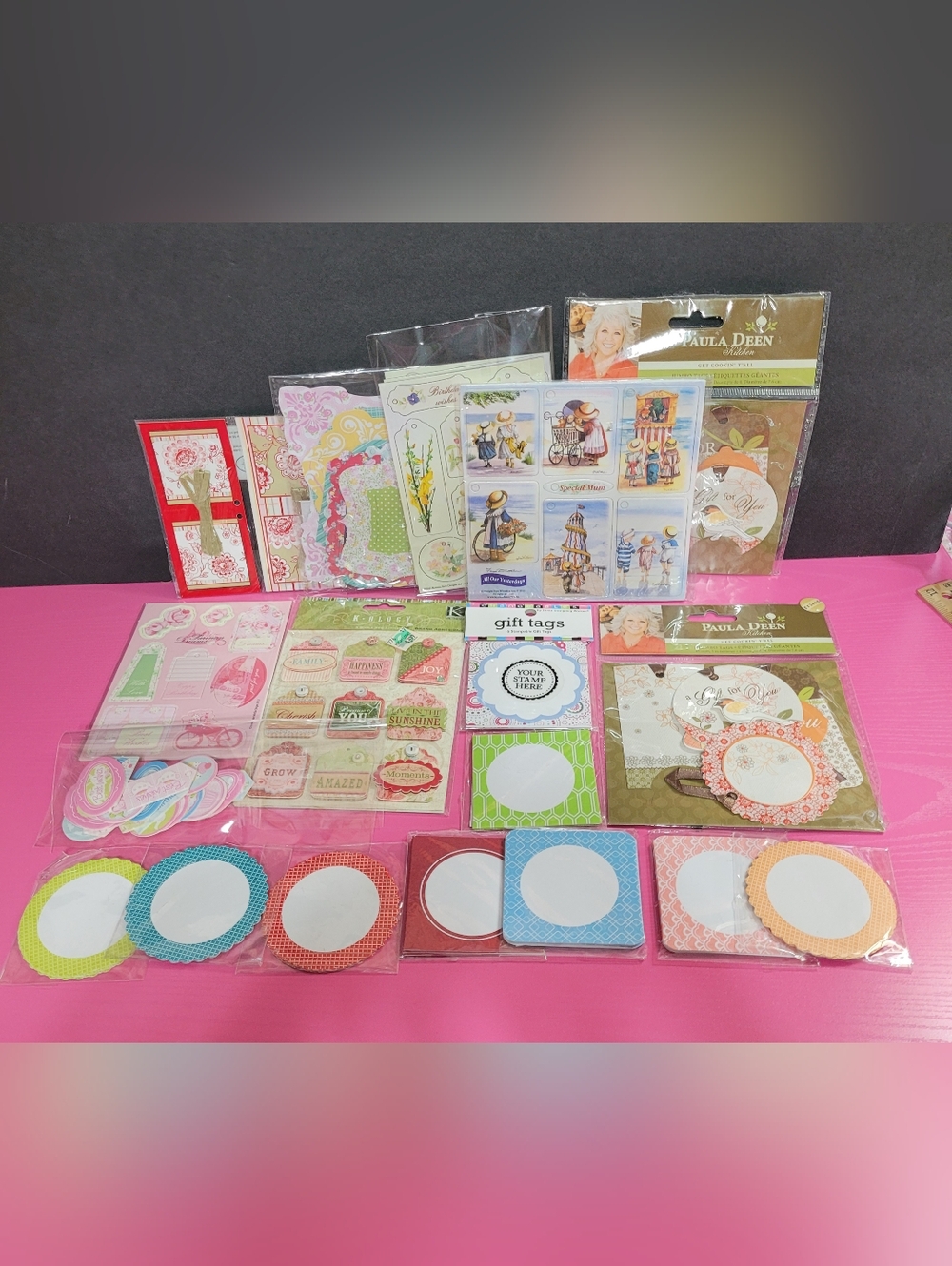 Assorted Lot Of Decorative Gift Tags & Die Cut Frames. Set Of 18. (0576)